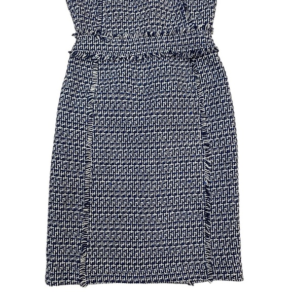 Tory Burch Petula Boucle Tweed Dress in Black Navy Multi Size 0 - Picture 3 of 10